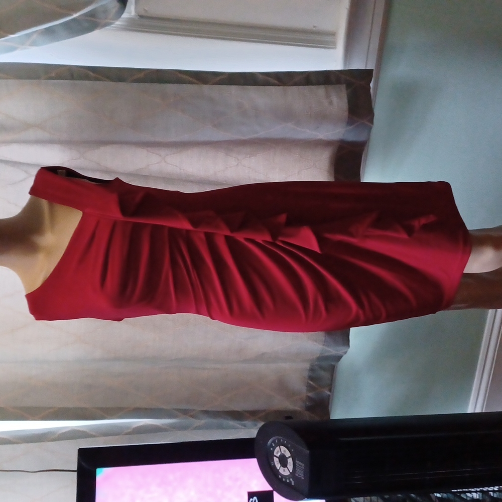 Sexy fitted 14 fire engine red dress